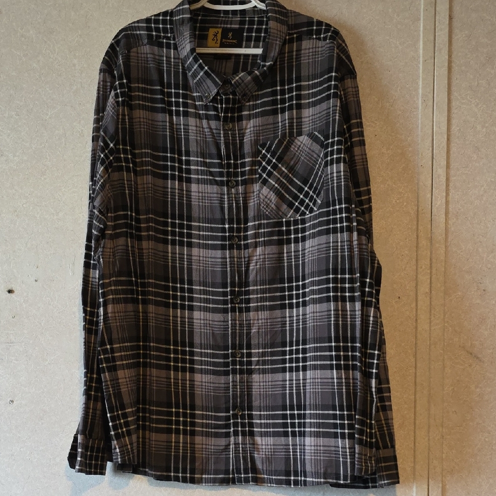 Browning Black and Gray Checkered Shirt